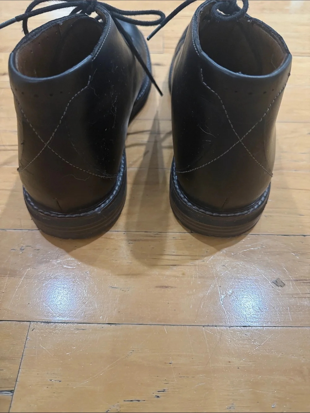 Clarks Men's Black Leather Chukka Boots Sz 11